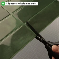 Best Adelina grønn selvklebende veggfliser Veggfliser