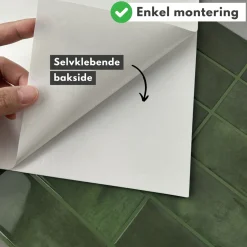 Best Adelina grønn selvklebende veggfliser Veggfliser