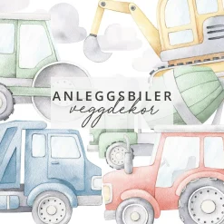 Sale Anleggsbiler klistremerker Barnestickers