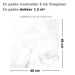 New Athena hvit marmor selvklebende fliser Veggfliser | Gulvfliser
