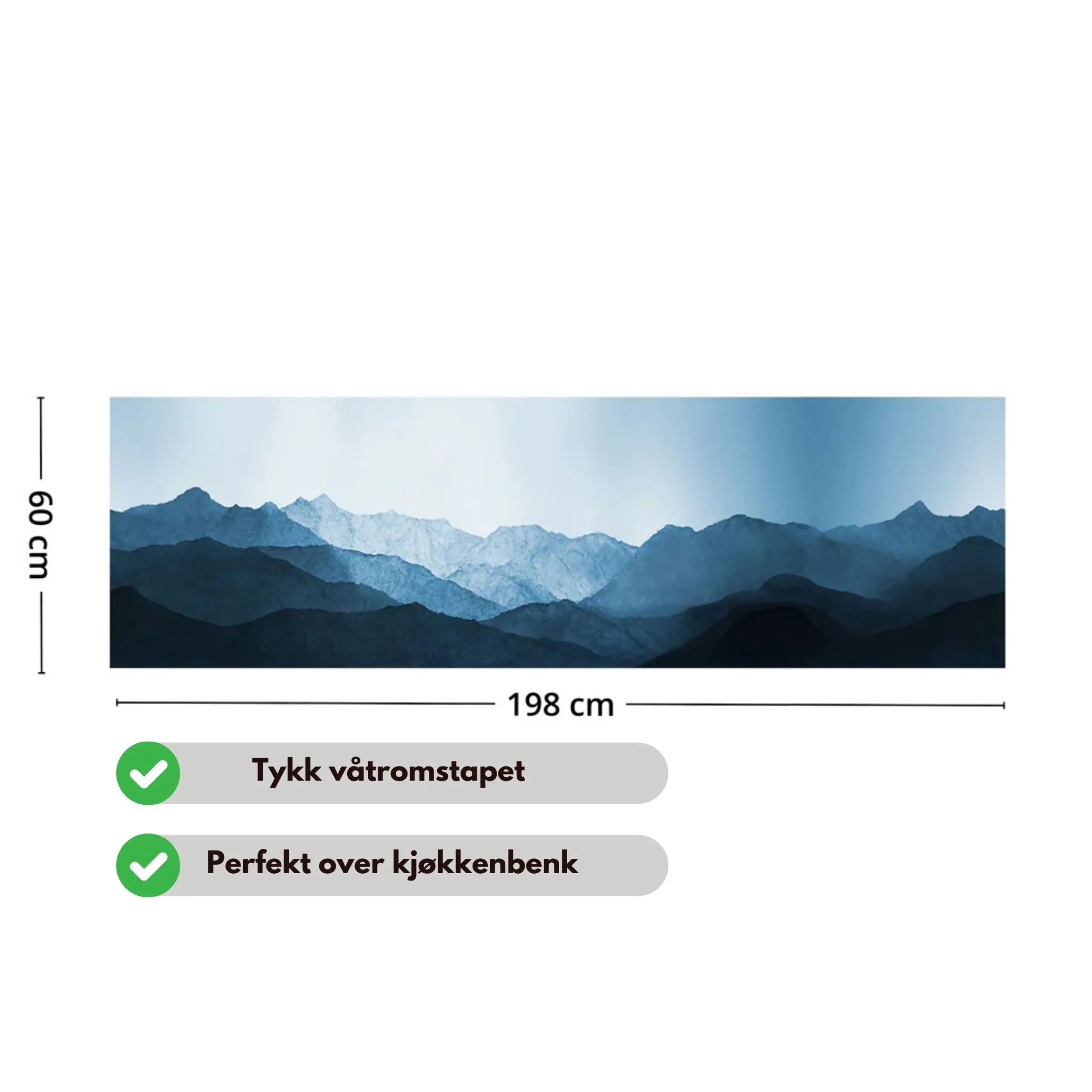 Clearance Azure Horizon selvklebende backsplash Veggfliser | Gulvfliser