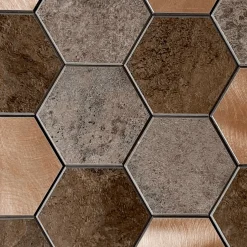 Online Bente hexagon selvklebende veggfliser Veggfliser | Til Kjøkkenvegg