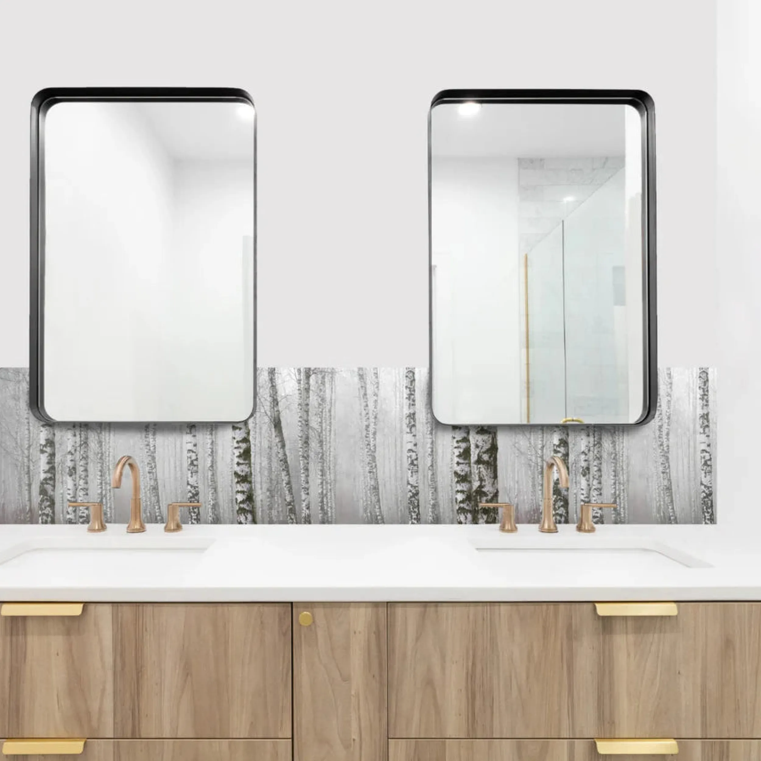 Best Birch Mist selvklebende backsplash Veggfliser | Gulvfliser