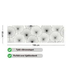Outlet Blossom Lines selvklebende backsplash Veggfliser | Gulvfliser