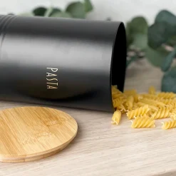 Discount Boks pasta, sort metall Kjøkken | All Organisering