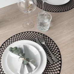 Outlet Bordbrikke, sort Borddekking