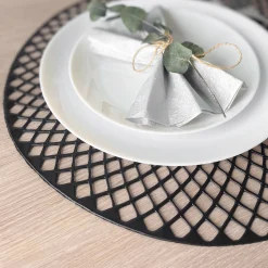 Outlet Bordbrikke, sort Borddekking