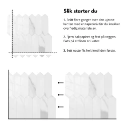 Sale Caia lang hexagon selvklebende veggfliser Veggfliser