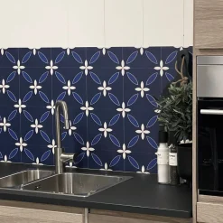 Online Classic Navy selvklebende backsplash Veggfliser | Gulvfliser