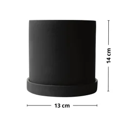 Sale DBKD Grow potte med fat large sort Potter Og Vaser