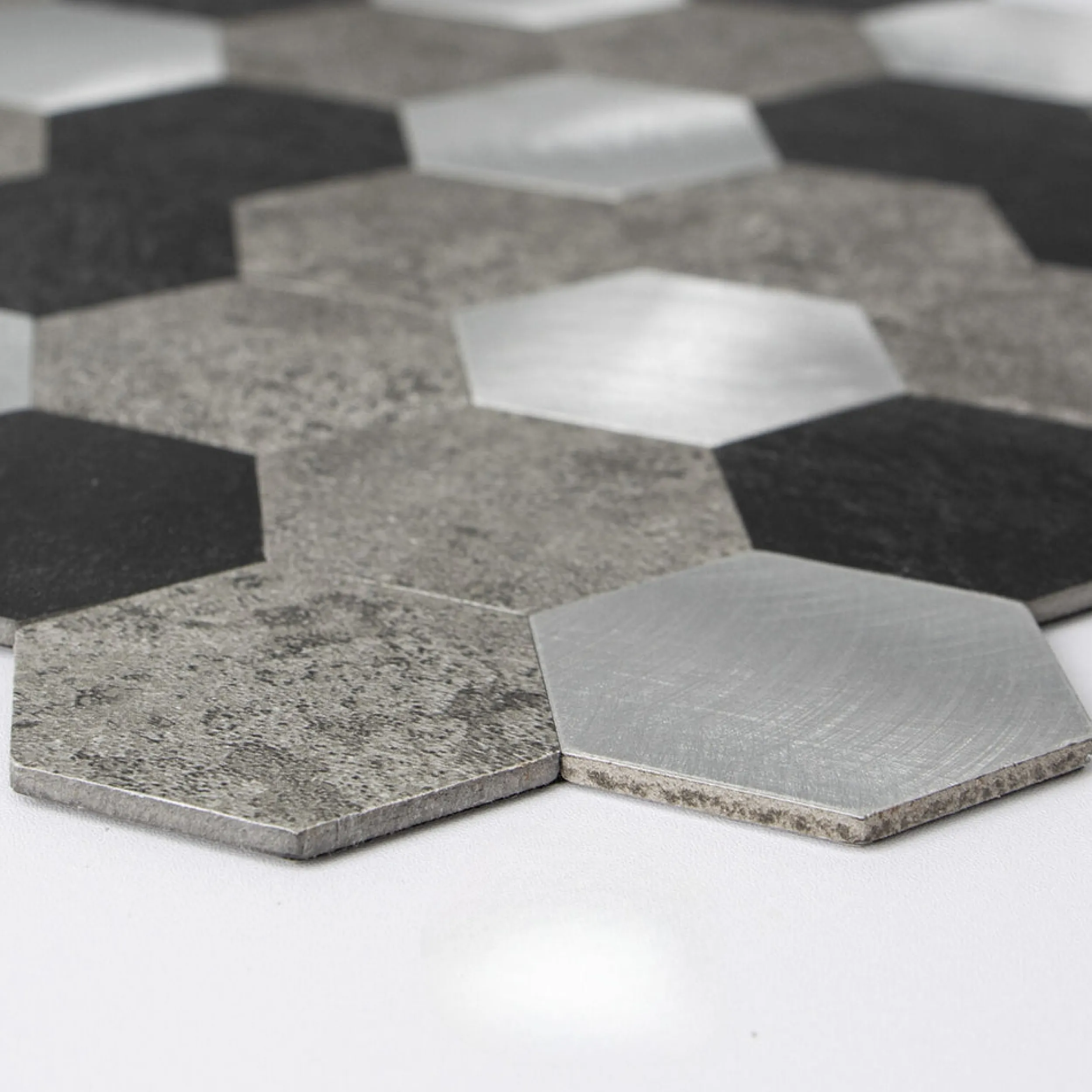 Outlet Espresso hexagon selvklebende fliser Veggfliser