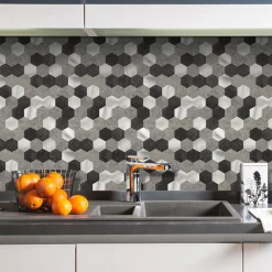 Outlet Espresso hexagon selvklebende fliser Veggfliser