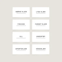 Clearance Etiketter klesvask 8 pk Etiketter | Etiketter