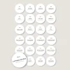 Fashion Etiketter krydderglass, rund 24 pk Etiketter | Etiketter