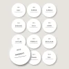 Best Etiketter krydderglass, rund 12 pk Etiketter | Etiketter