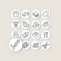 Sale Etiketter leker, rund 16 pk Etiketter | Etiketter