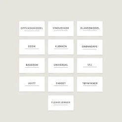 New Etiketter vaskemidler, 13 pk Etiketter | Etiketter