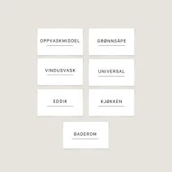 Outlet Etiketter vaskemidler, 7 pk Etiketter | Etiketter