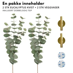 Online Eucalyptus& Manhattan veggvase, gull Potter Og Vaser | Kunstige Planter