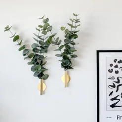 Online Eucalyptus& Manhattan veggvase, gull Potter Og Vaser | Kunstige Planter