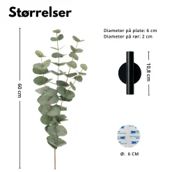 Best Eucalyptus& Manhattan veggvase, sort matt Potter Og Vaser | Kunstige Planter