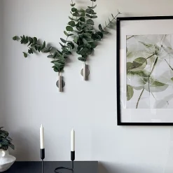 Fashion Eucalyptus& Manhattan veggvase, sølv Potter Og Vaser | Kunstige Planter