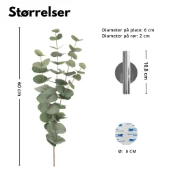 Fashion Eucalyptus& Manhattan veggvase, sølv Potter Og Vaser | Kunstige Planter