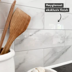 New Hailey marmor selvklebende veggfliser Veggfliser | Til Kjøkkenvegg