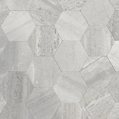 Fashion Hexagon lysegrå betong selvklebende veggfliser Veggfliser | Til Kjøkkenvegg