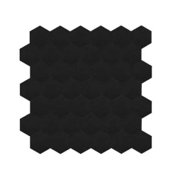 Best Hexagon sort matt selvklebende veggfliser Veggfliser | Til Kjøkkenvegg