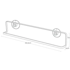 Best Håndkleholder med sugekopp sort Vaskerom | Baderom