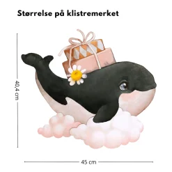 Discount Hval på sky klistremerke Barnestickers