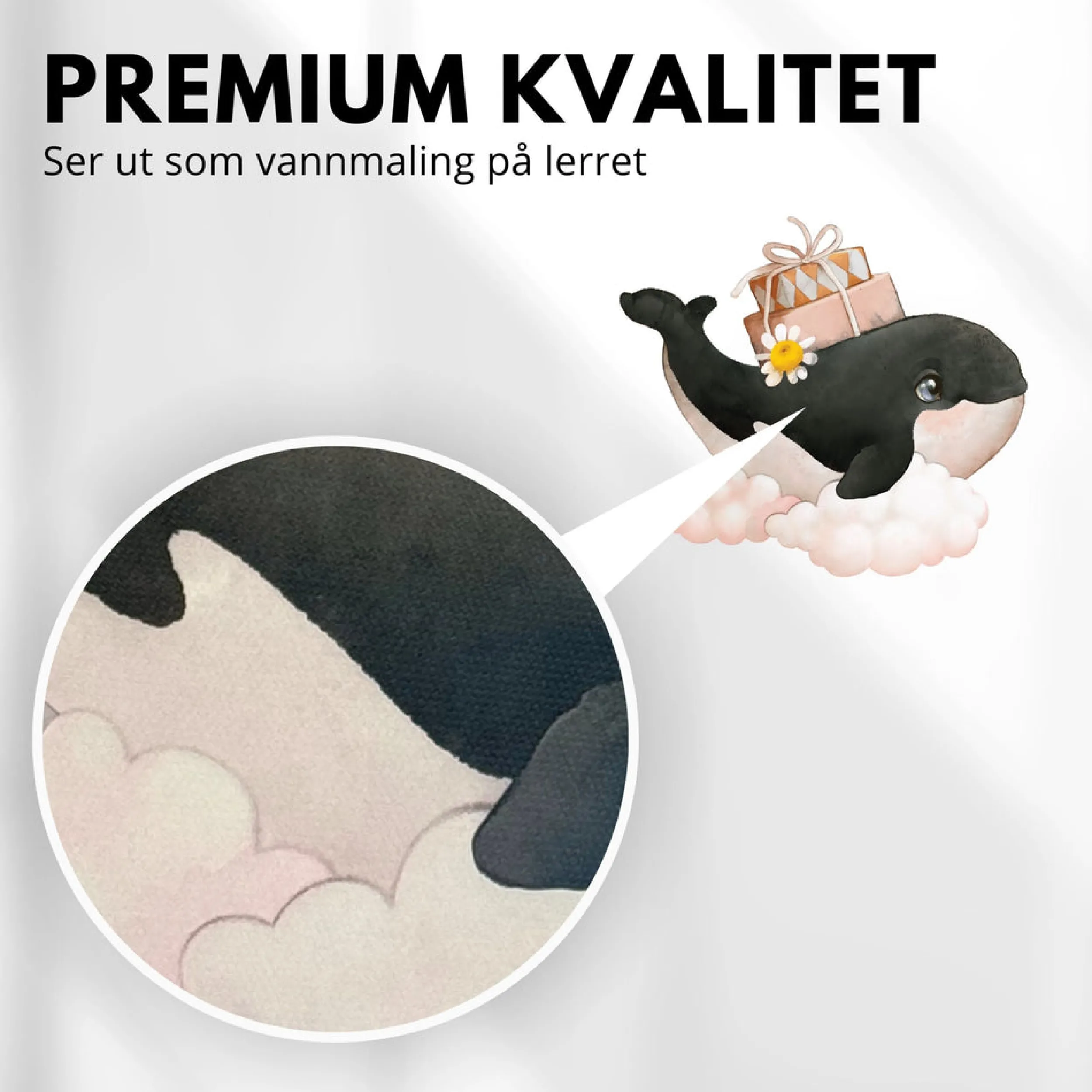 Discount Hval på sky klistremerke Barnestickers