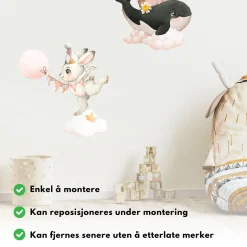 Discount Hval på sky klistremerke Barnestickers