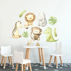 Fashion Jungeldyr klistremerker Barnestickers