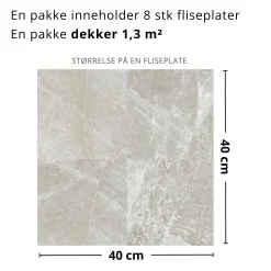 Clearance Kalk beige selvklebende fliser Veggfliser | Gulvfliser