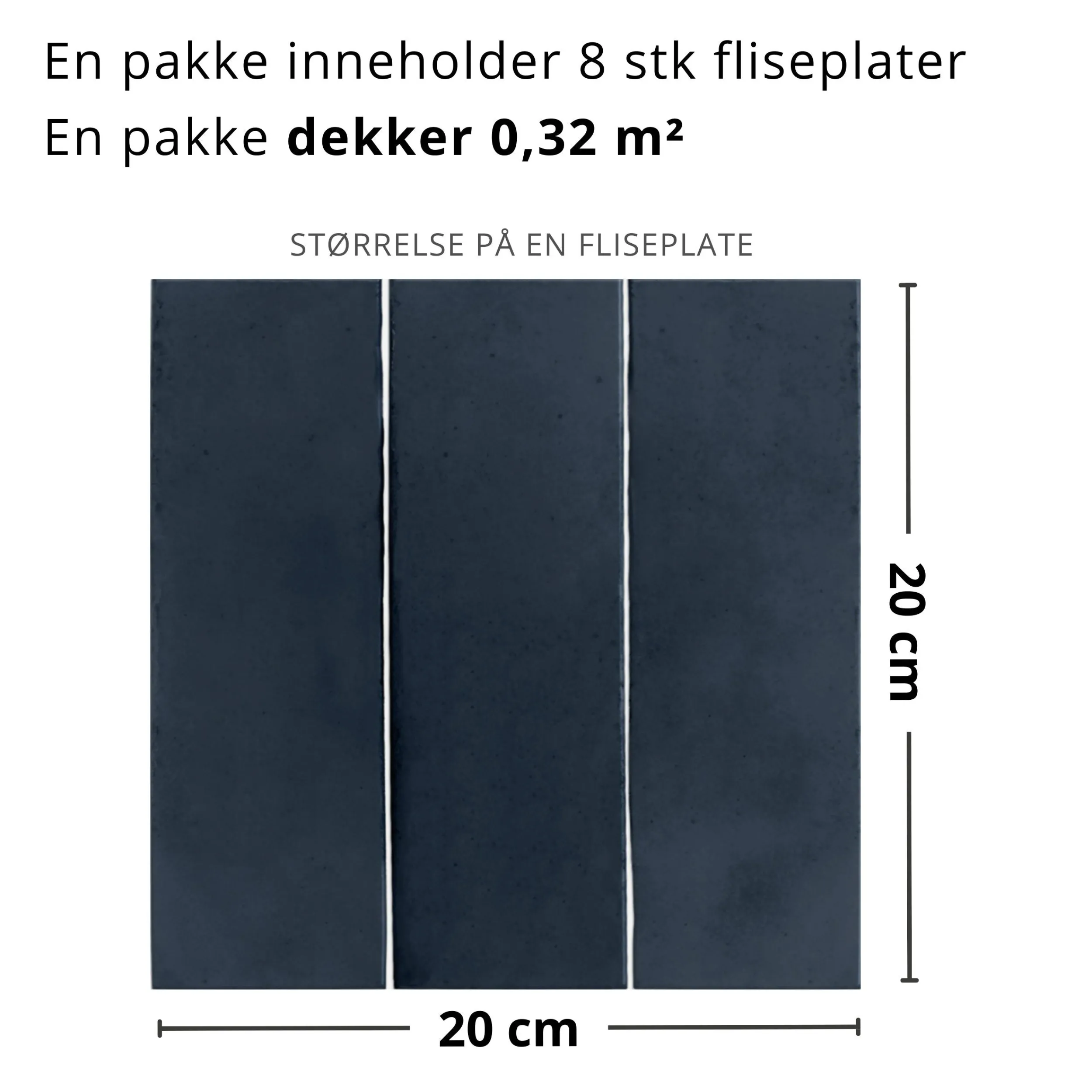 Fashion Katja midnattsblå selvklebende fliser Veggfliser | Gulvfliser