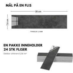 Best Louise gloss antrasitt selvklebende veggfliser Veggfliser | Til Kjøkkenvegg