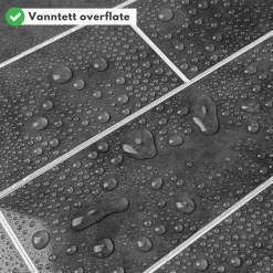 Best Louise gloss antrasitt selvklebende veggfliser Veggfliser | Til Kjøkkenvegg