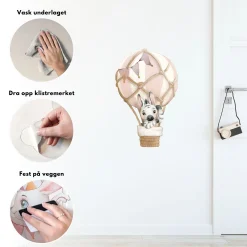 Outlet Luftballong klistremerke, rosa Barnestickers