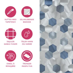 Sale Lykke hexagon selvklebende veggfliser Veggfliser | Til Kjøkkenvegg