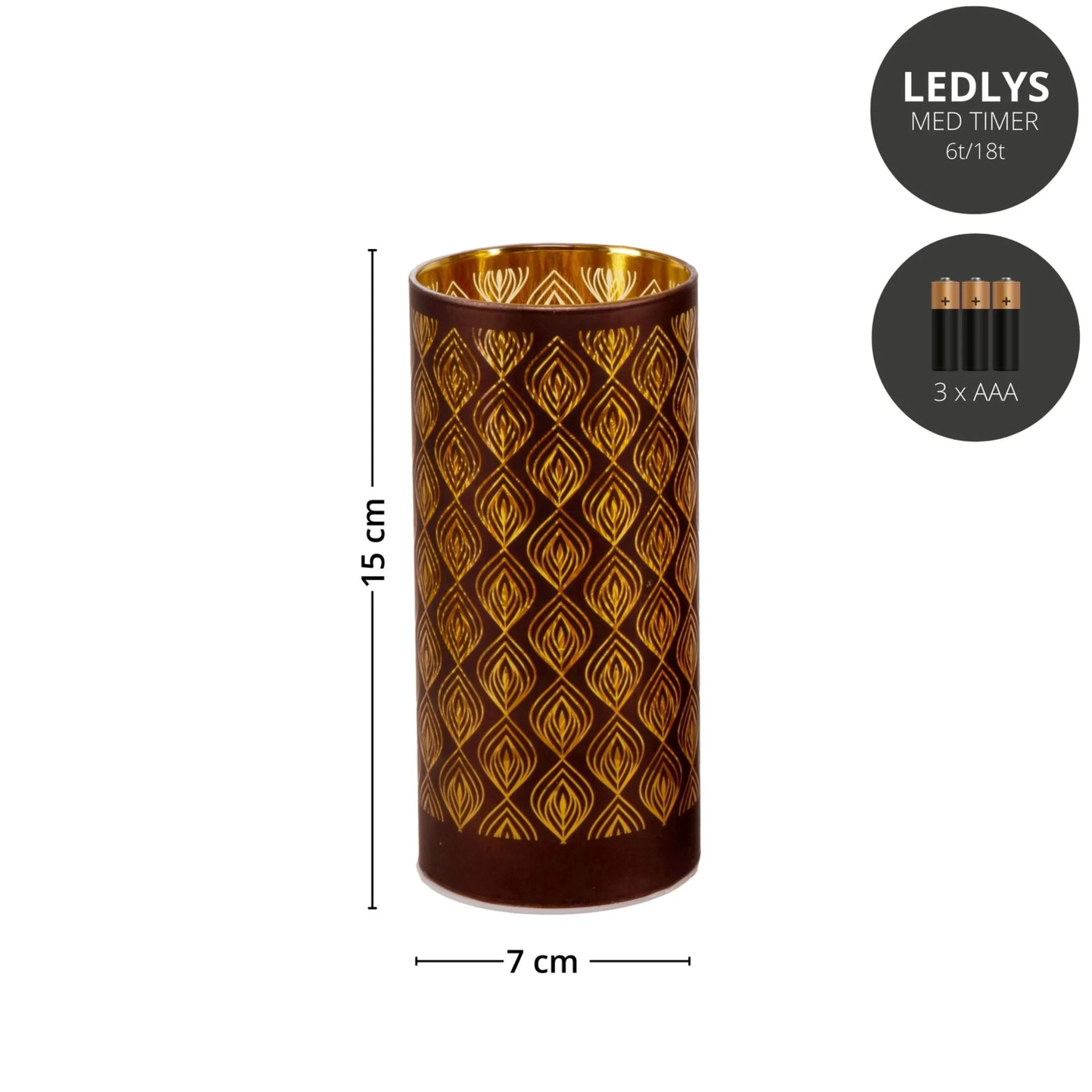 New Lyslykt LED Oriental, brun liten Lysestaker Og Lykter