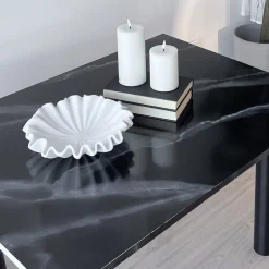 Clearance Marmor klassisk sort kontaktplast Marmor | Bord