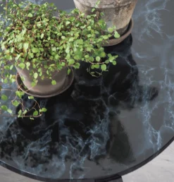 Fashion Marmor sort/blå kontaktplast Marmor | Bord