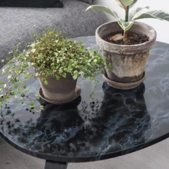 Fashion Marmor sort/blå kontaktplast Marmor | Bord