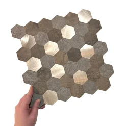 Best Mocca hexagon selvklebende veggfliser Veggfliser | Til Kjøkkenvegg
