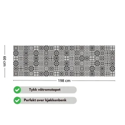Hot Mosaic Black& White selvklebende backsplash Til Kjøkkenvegg | Veggfliser