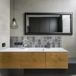 Hot Mosaic Black& White selvklebende backsplash Til Kjøkkenvegg | Veggfliser