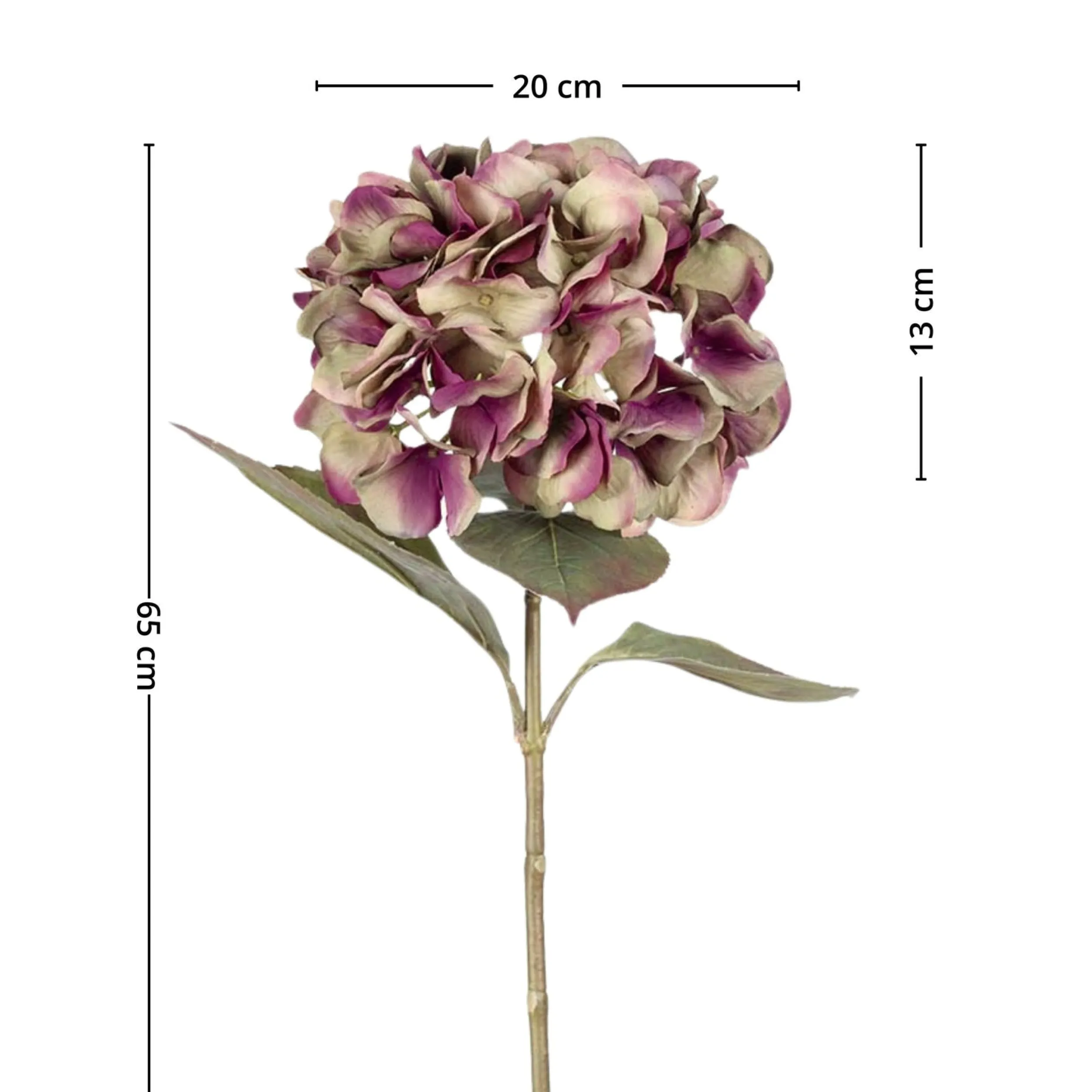 Clearance Mr. Plant Hortensia lilla/grønn, 65 cm Kunstige Planter