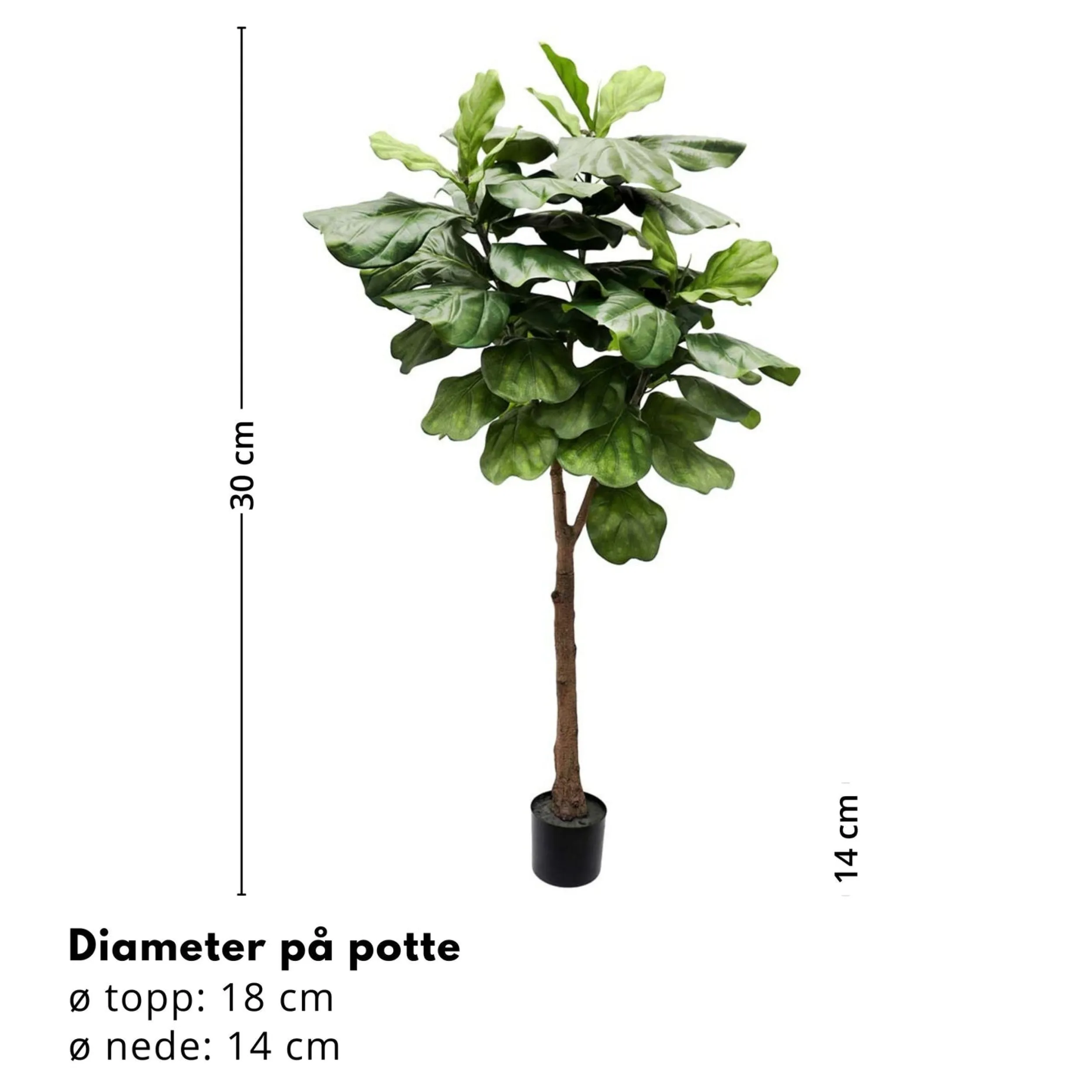 New Mr. Plant Fiolfikus 180 cm Kunstige Planter
